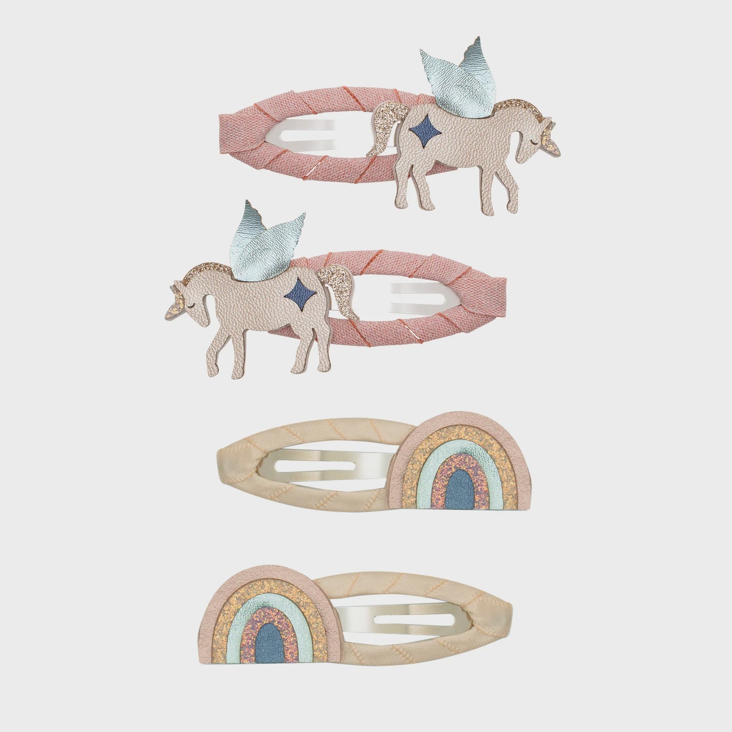 Winged Unicorn & Rainbow Clic Clacs
