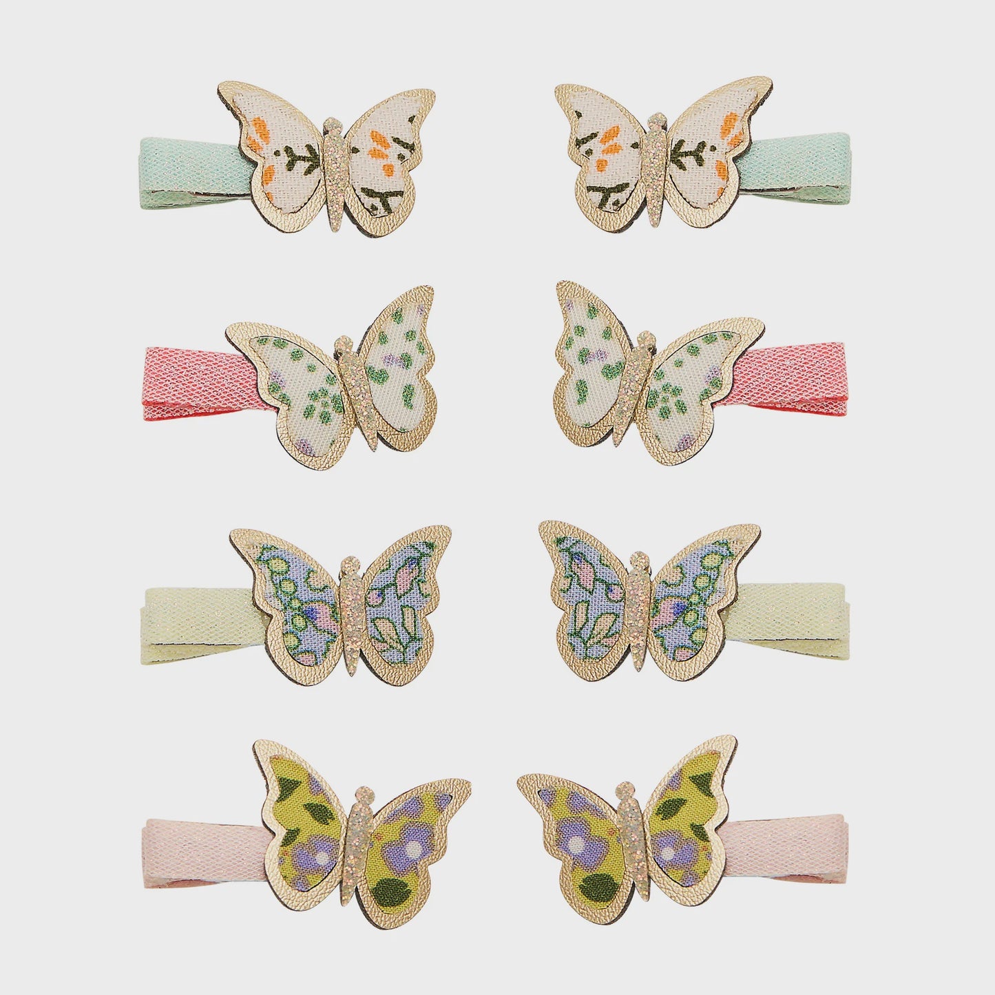 Floral Butterfly Mini Clips