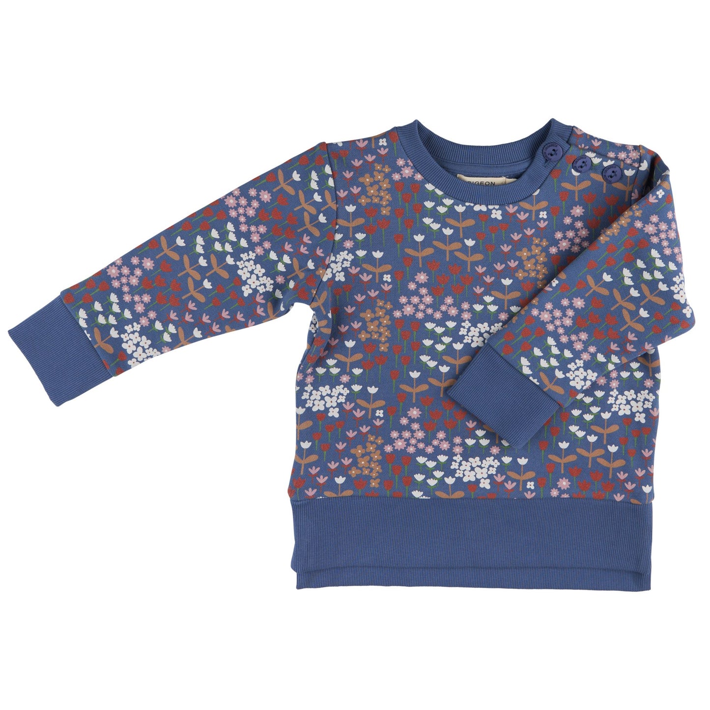 Floral Sweatshirt - Meadow Night Blue