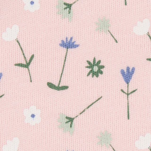 Sleeveless Smocked Dress Flowers Pink