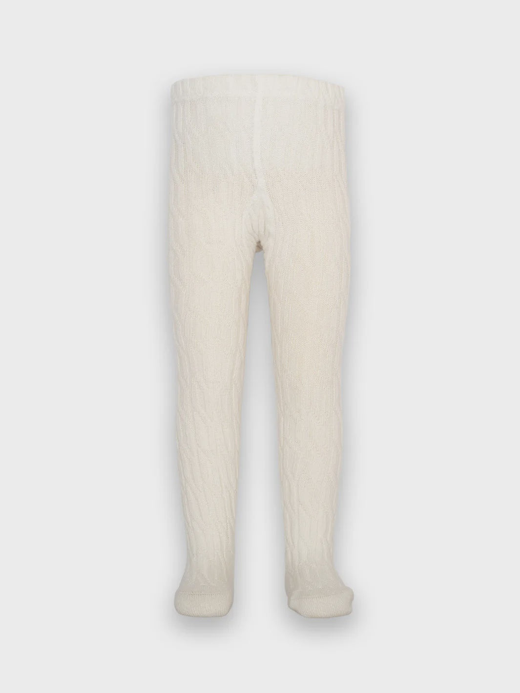 Cable Knit Tights - Cream (GOTS)