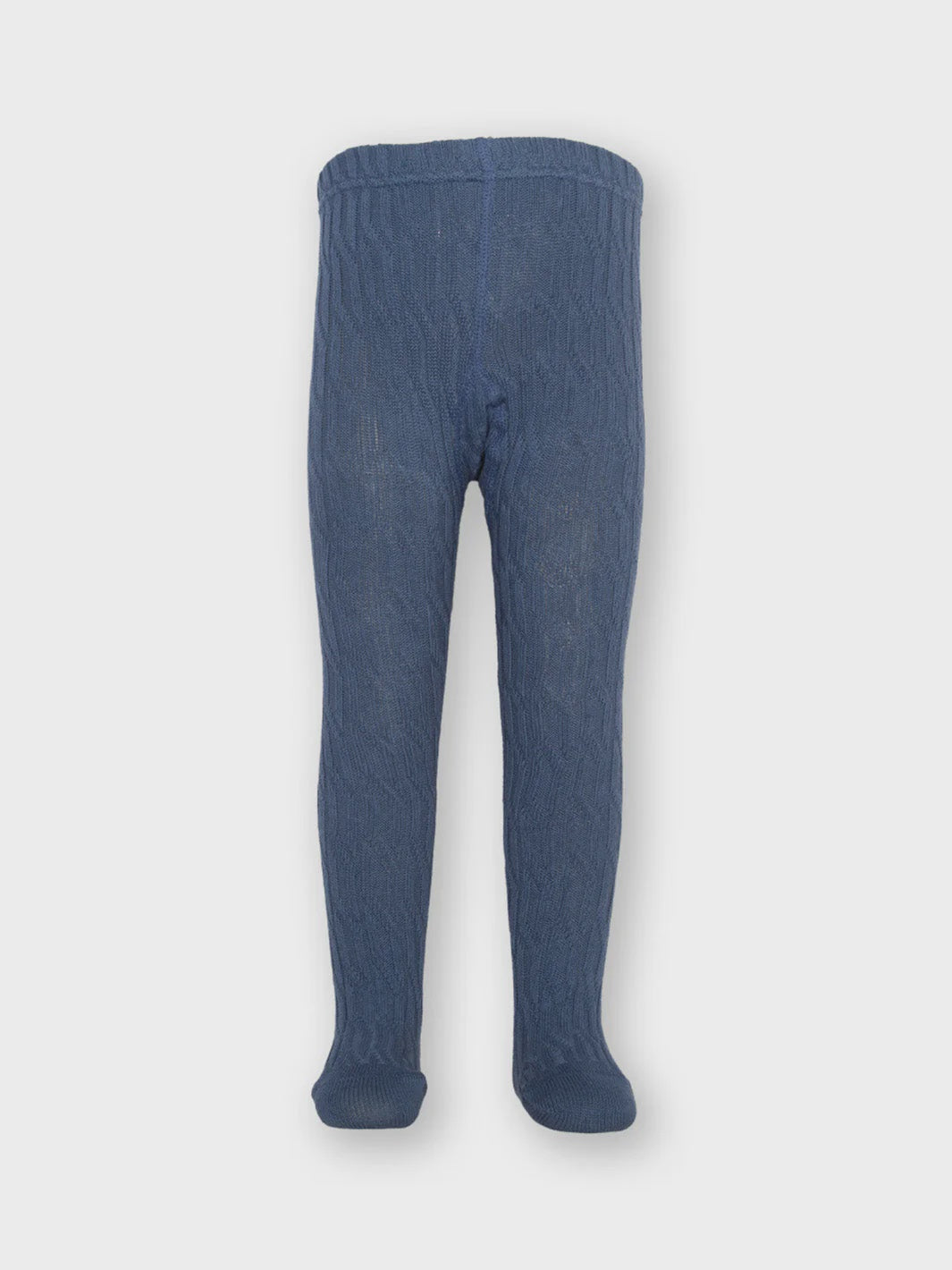 Cable Knit Tights - Navy (GOTS)