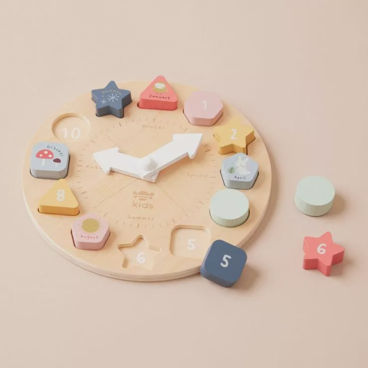 Kids Wooden Puzzle Clock