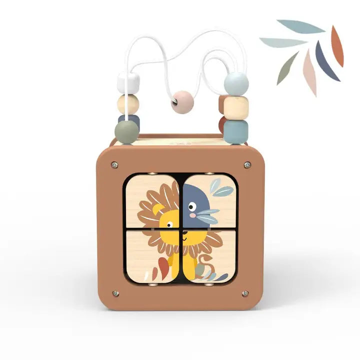 5 in 1 Wooden Activity Cube FSC
