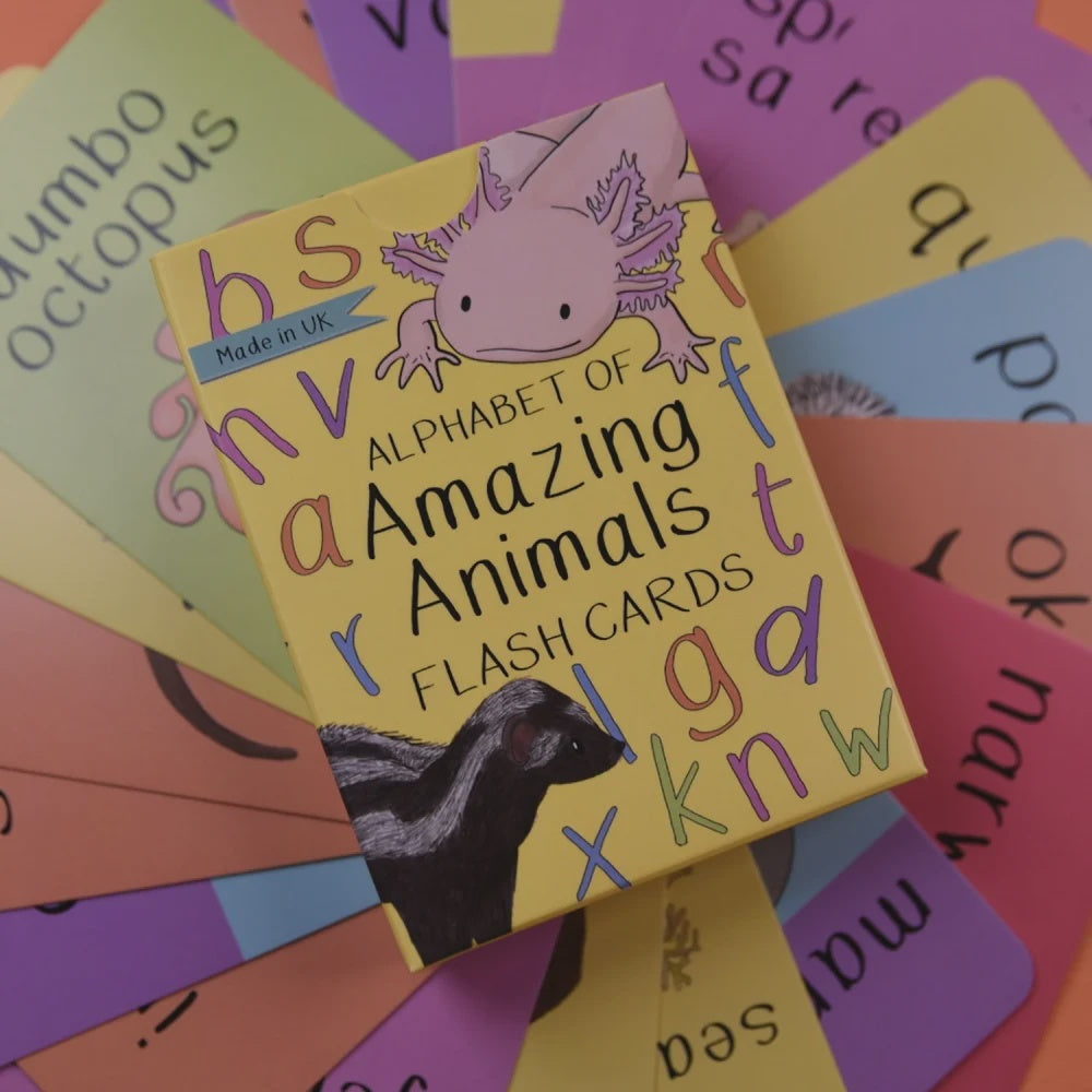 Alphabet of Amazing Animals Flash Cards