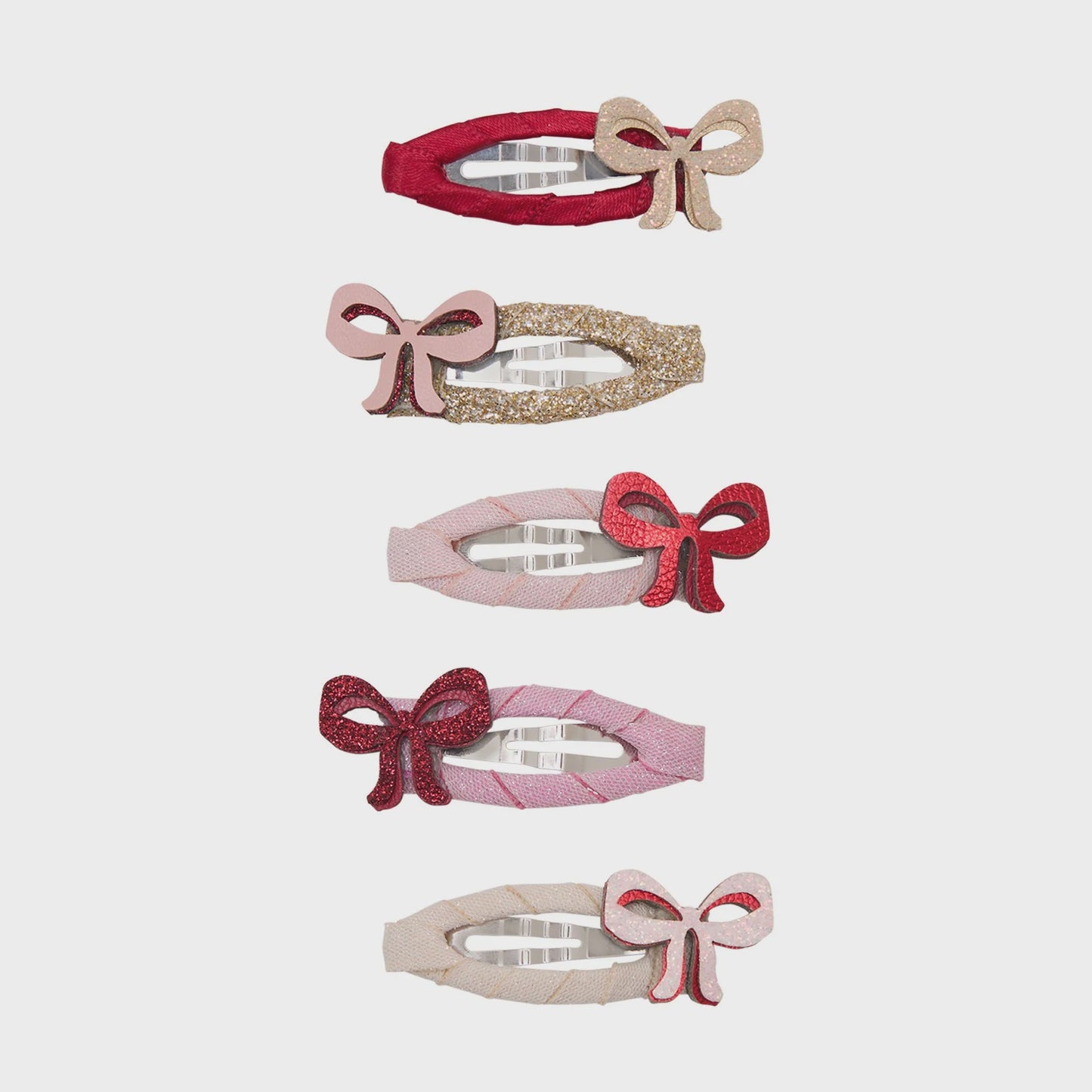 Cutesy Bow Mini Clips - Red