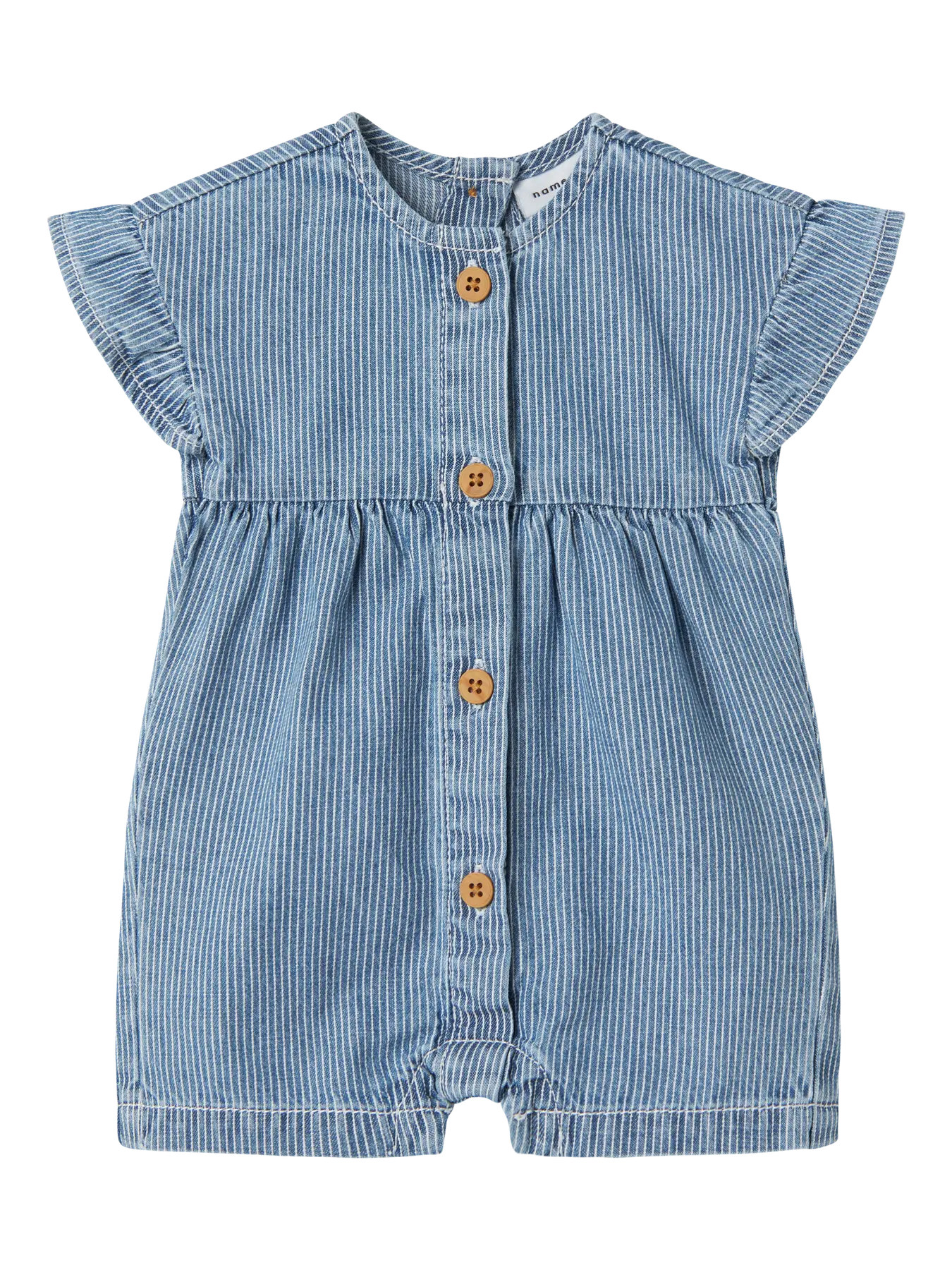 Denim Ruffle Romper