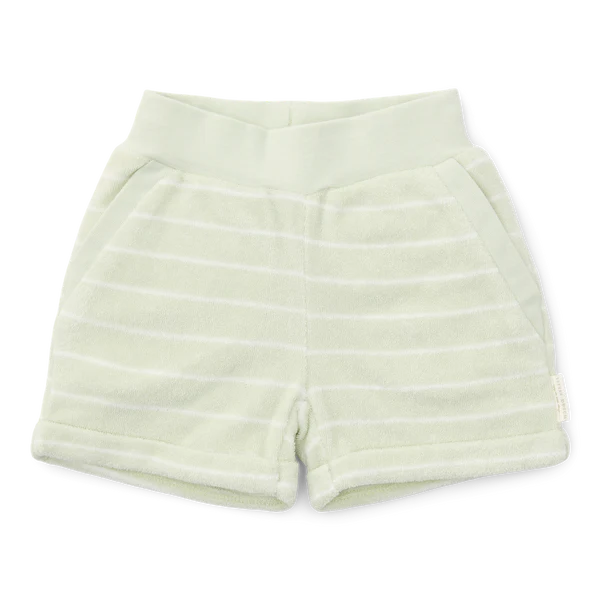 Sage Green Stripe T-Shirt & Shorts Set