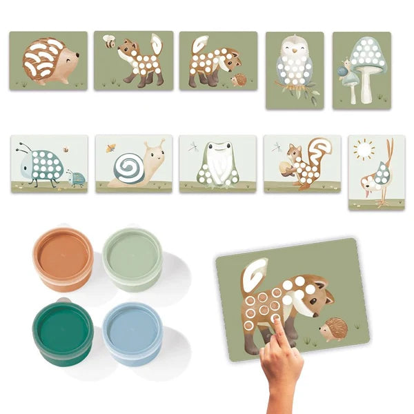 Finger Paint Set- Forest Friends - Blue