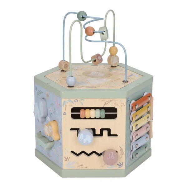 Wooden Activity Cube Hexagon Shape FSC