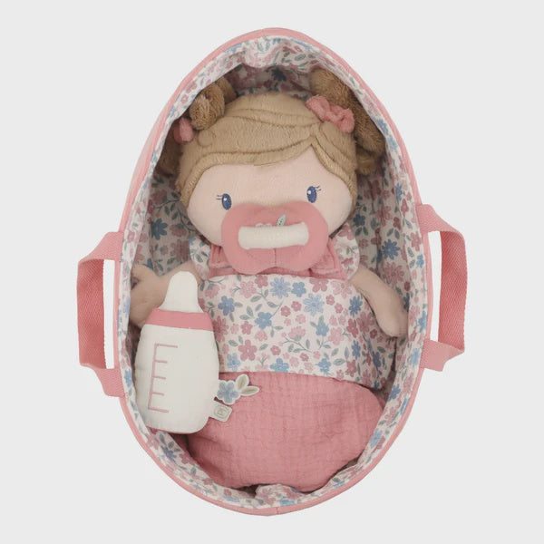 Baby Doll in Basket - Rosa