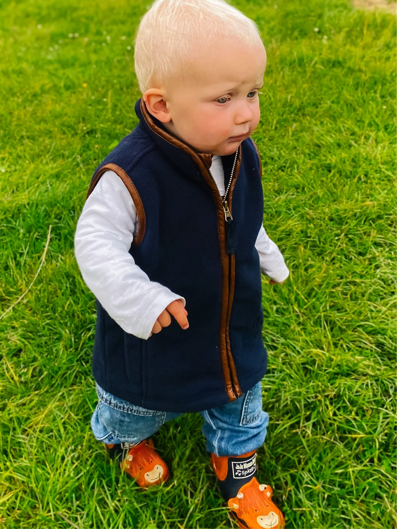 Mini Fleece Gilet - Burgundy, Navy and Forest Green