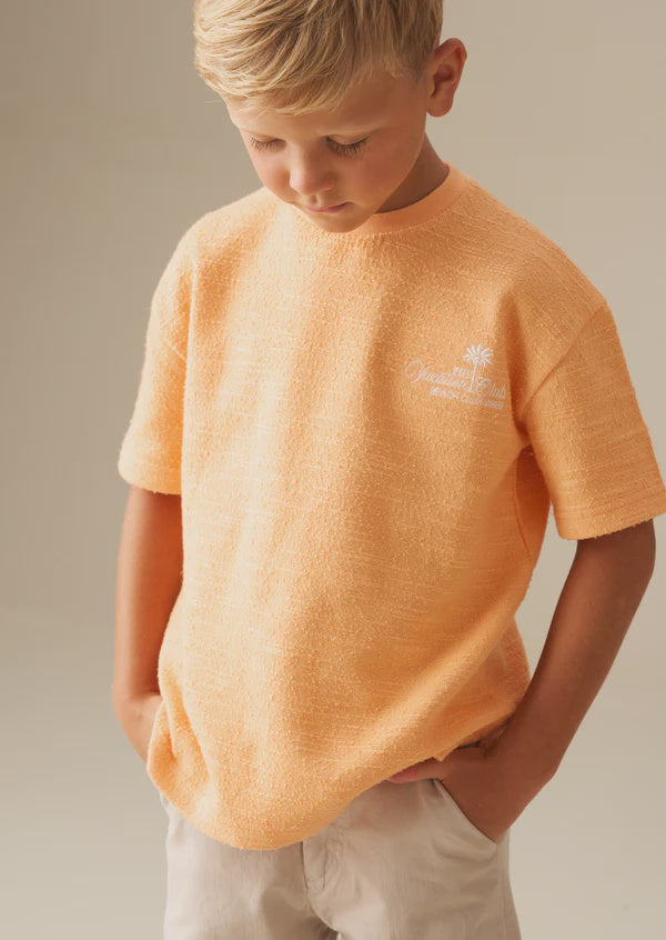 Orange Textured T-Shirt