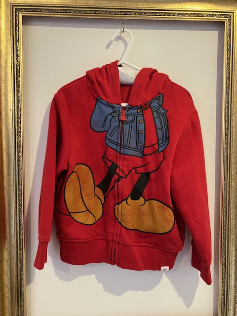 Pre-loved Gap Disney Mickey Mouse Red Hoodie 5y