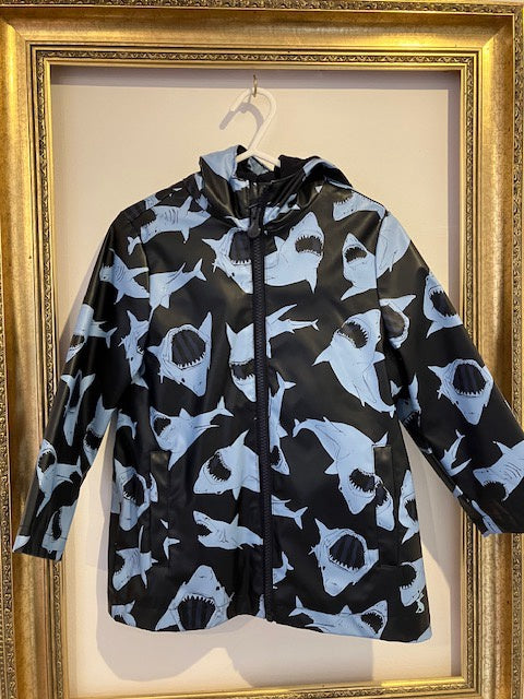 Pre-loved Joules Shark Raincoat 4y