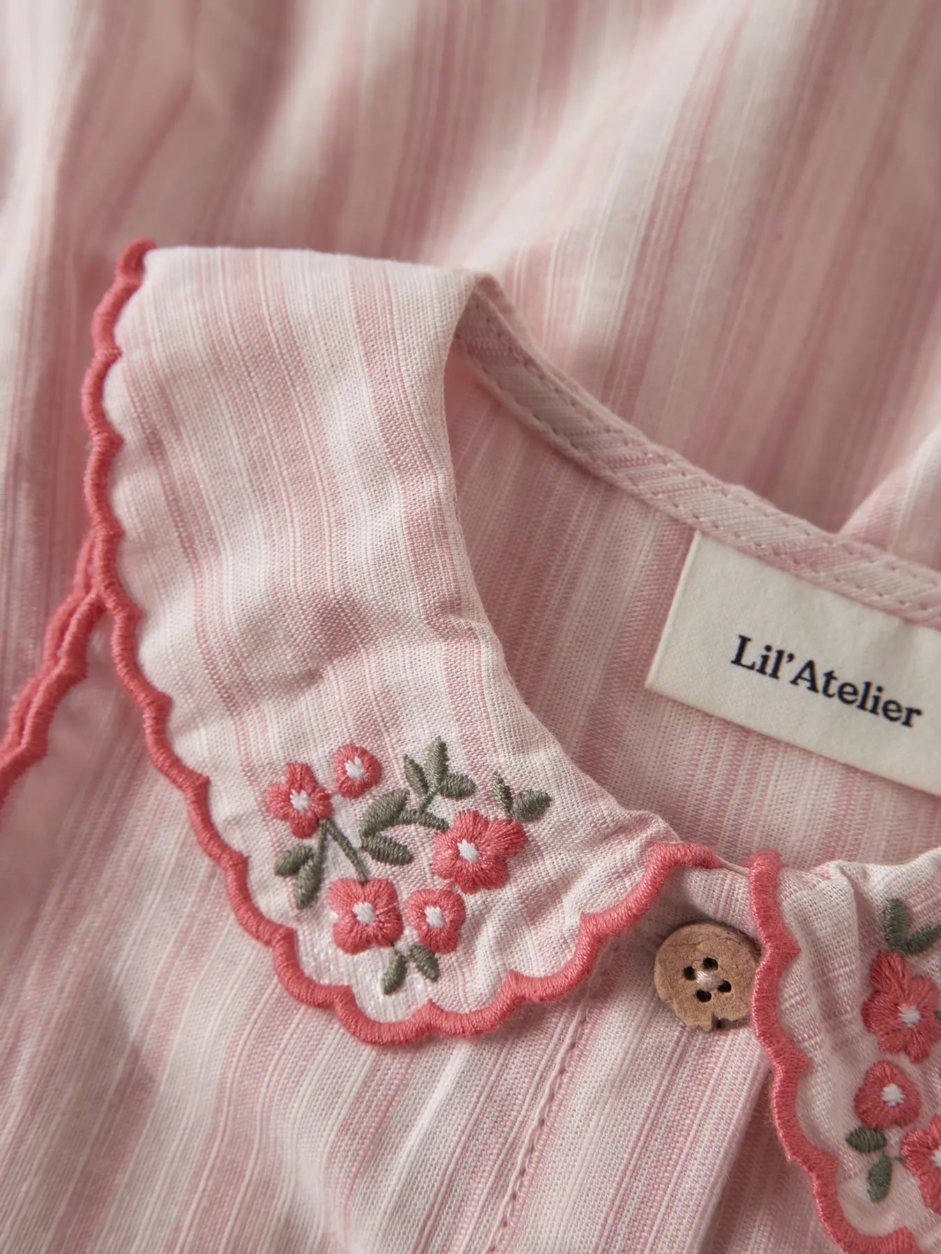 Floral Collared Dress - Soft Pink