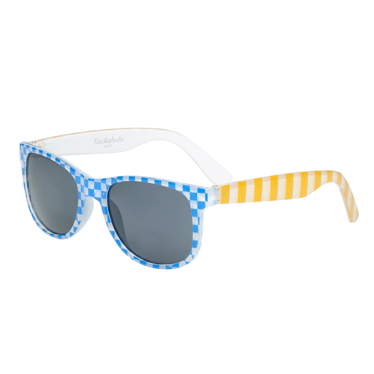 Retro Racing Check Sunglasses