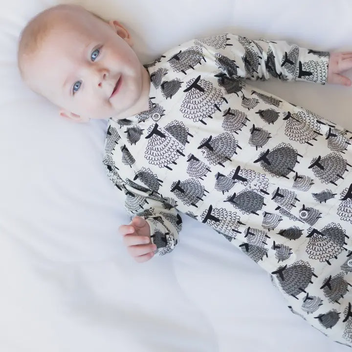 Cotton Sleepsuit - Sheep Print