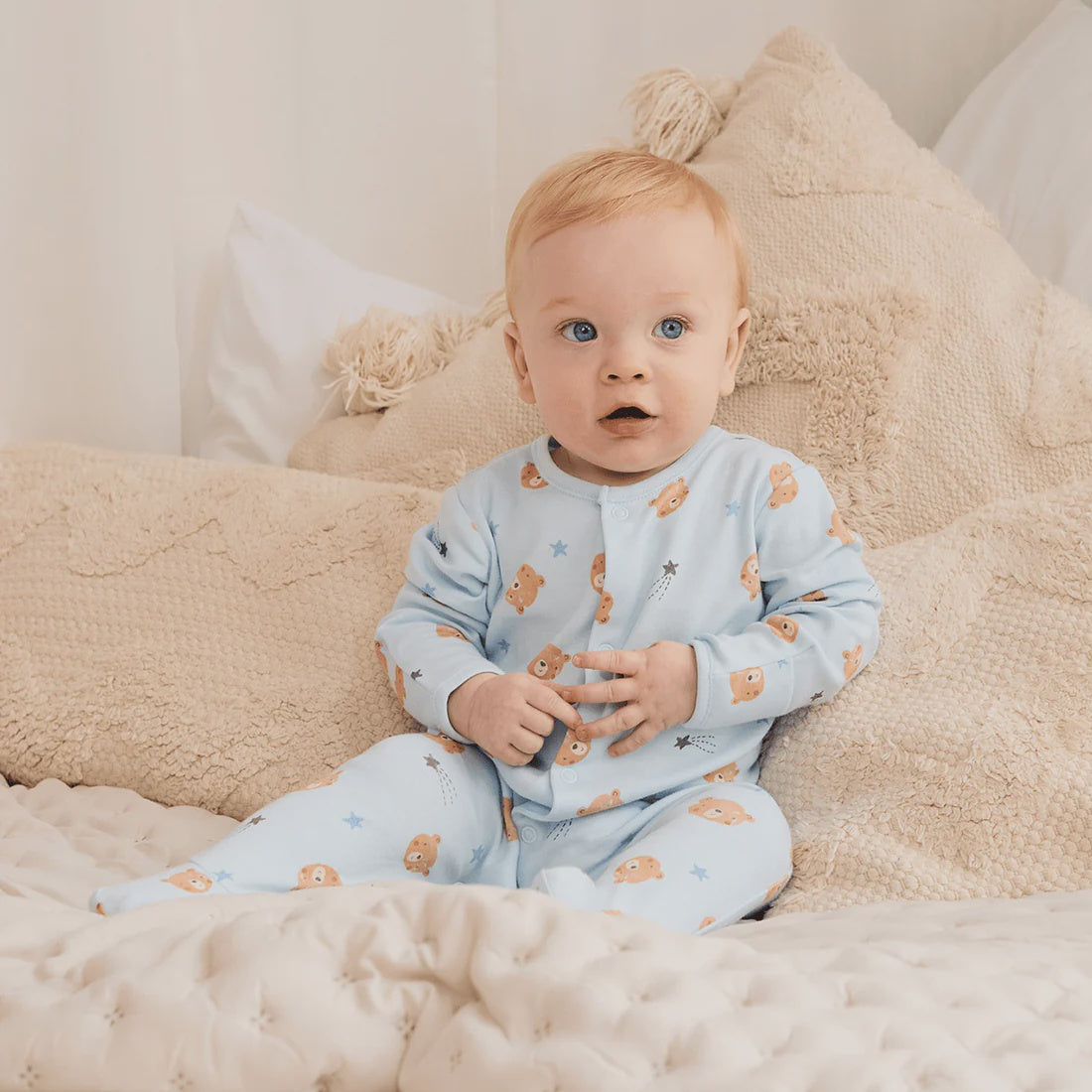 Teddy Bear Sleepsuit - 2 Pack