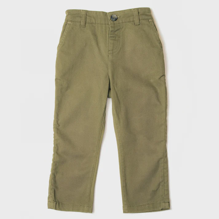 Chino Trousers - Khaki with Stone Trim