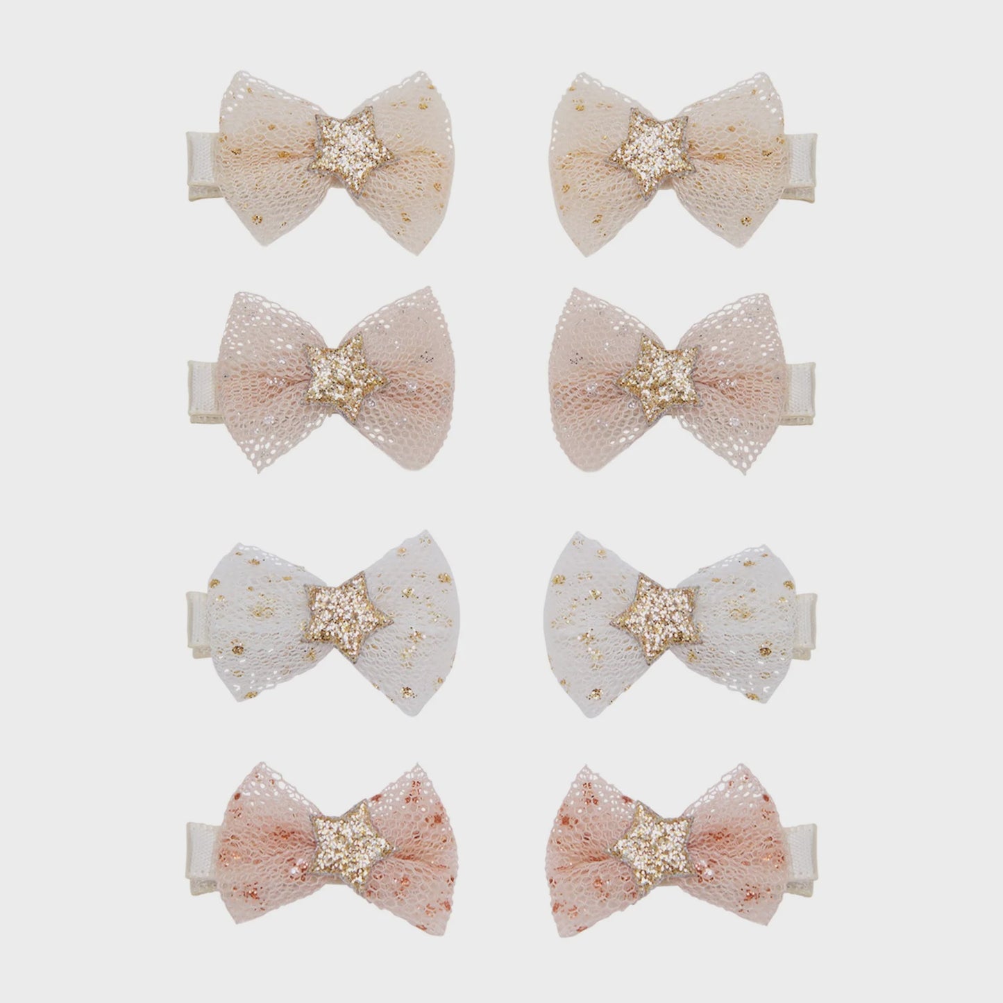 Tutu Bow Clips - Neutral