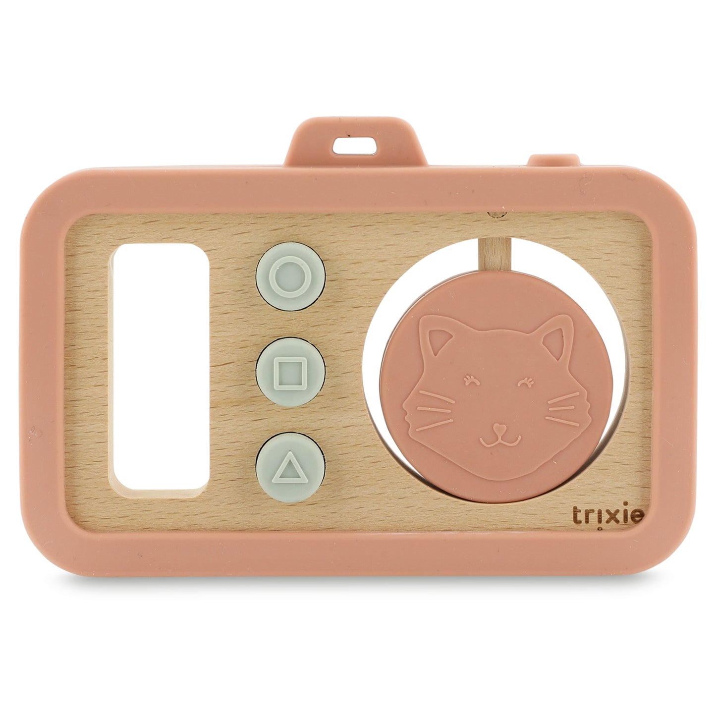 Wooden Silicone Baby Camera - Cat