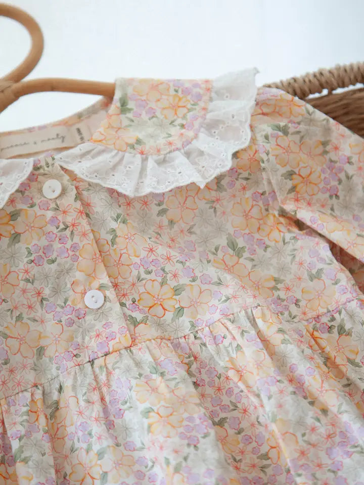Frill Collar Romper - Meadow