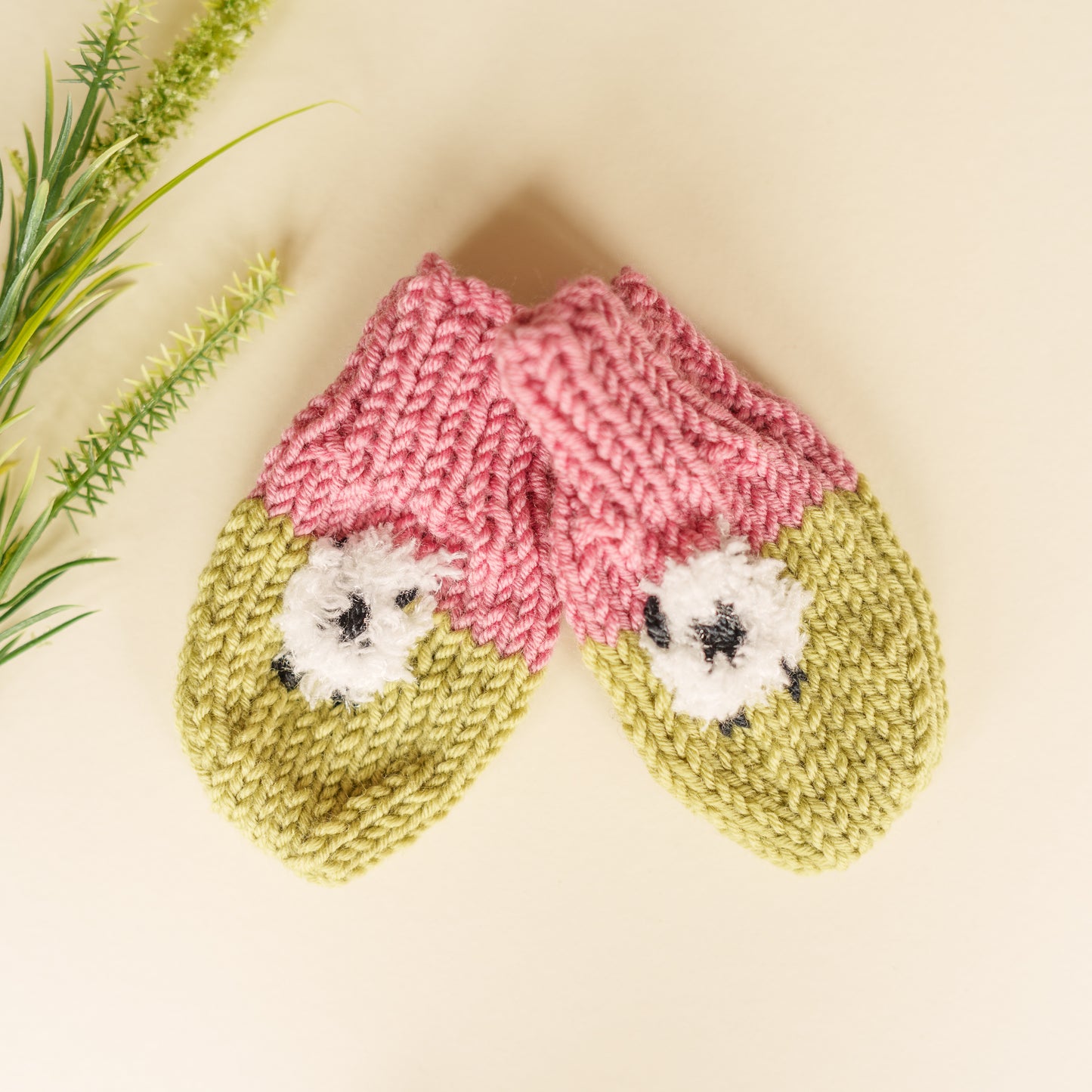 Sheep Mitts 0-12m - Handmade