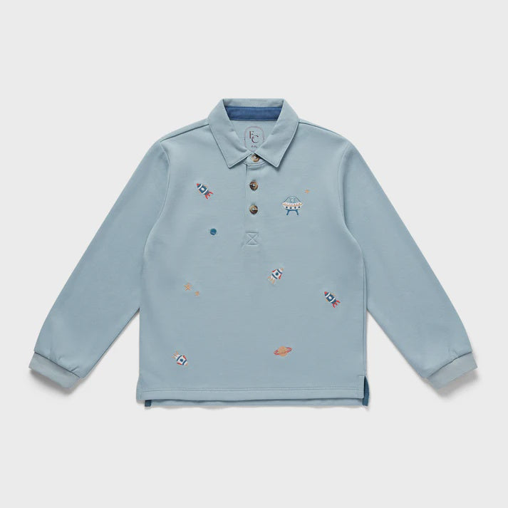 Space Embroidered Polo Shirt