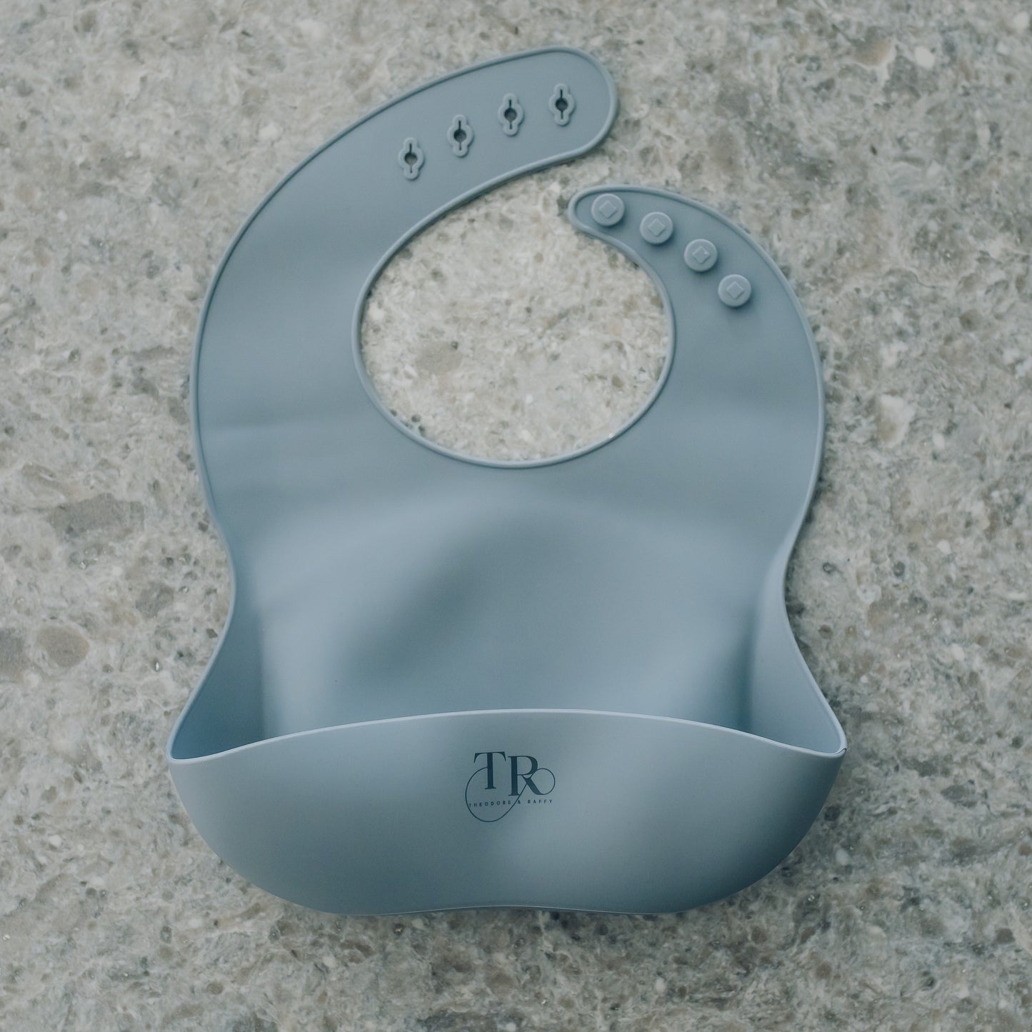 Slate Grey Silicone Bib