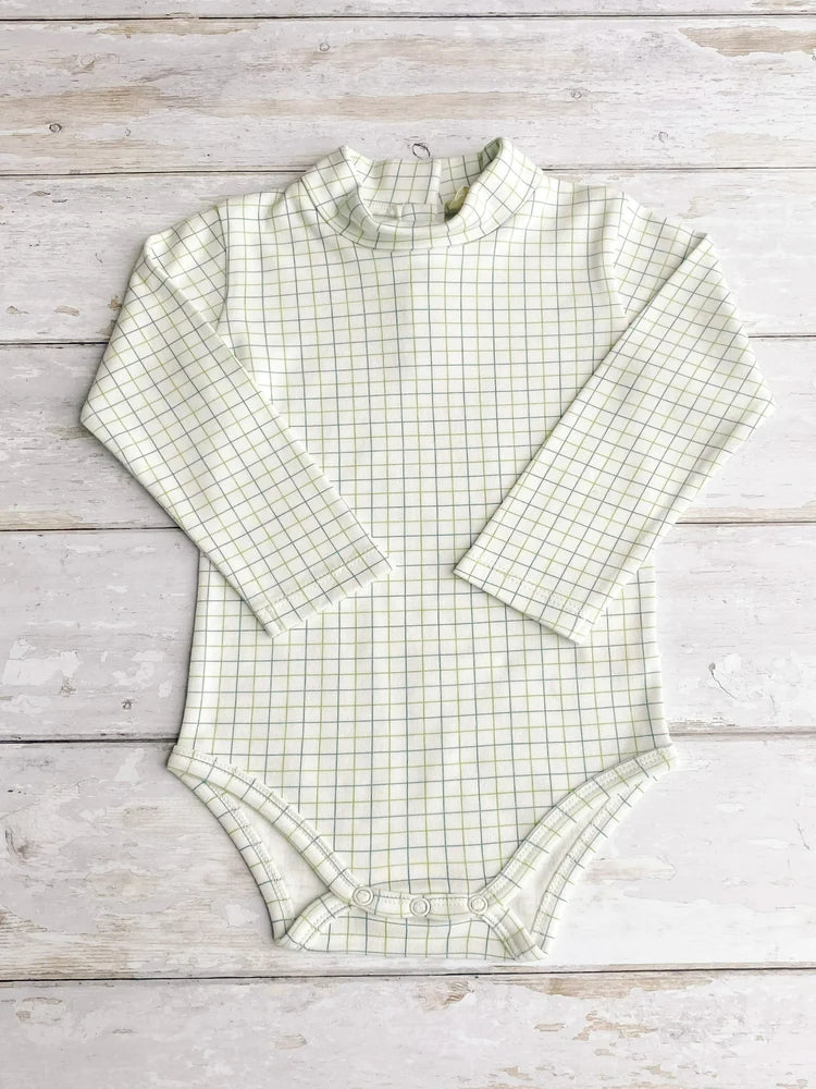 Tattersall Polo Top - Grey and Green Check