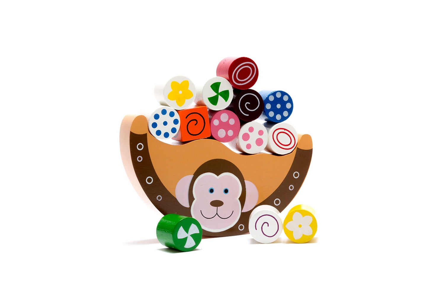 Fairtrade wooden monkey balancing ark