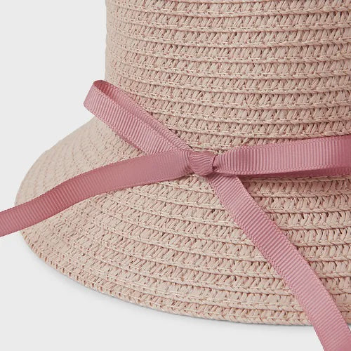 Girls Bucket Style Hat with Ribbon