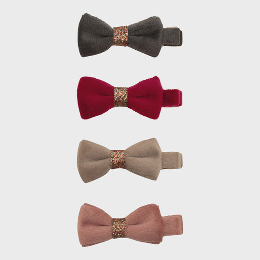 Christmas Velvet Bow Clips