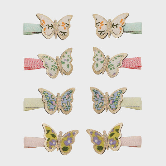 Floral Butterfly Mini Clips