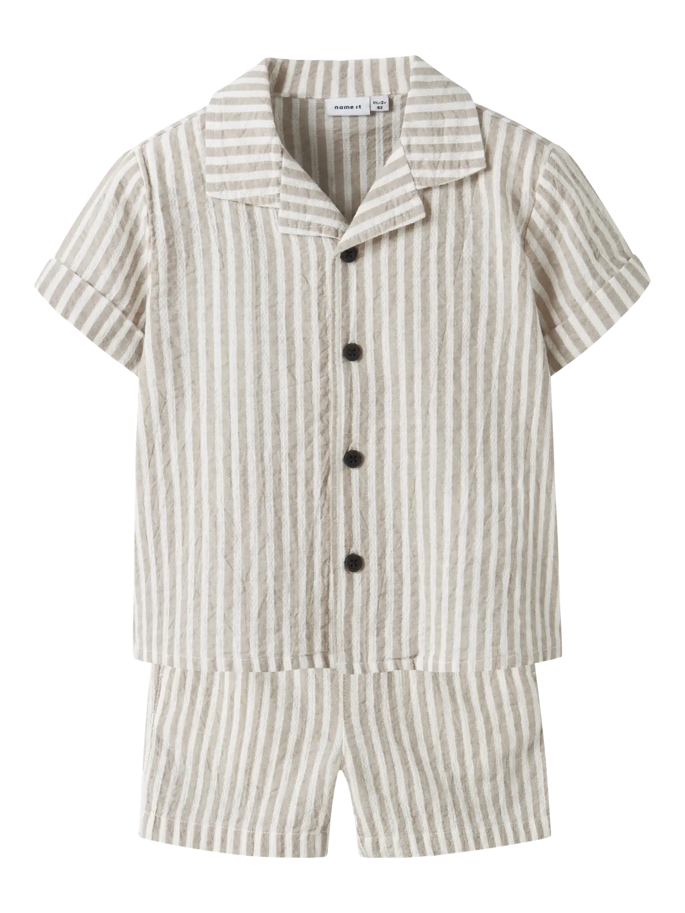 Organic Cotton Seersucker Shirt and Short Set
