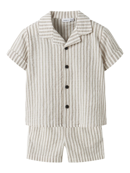 Organic Cotton Seersucker Shirt and Short Set