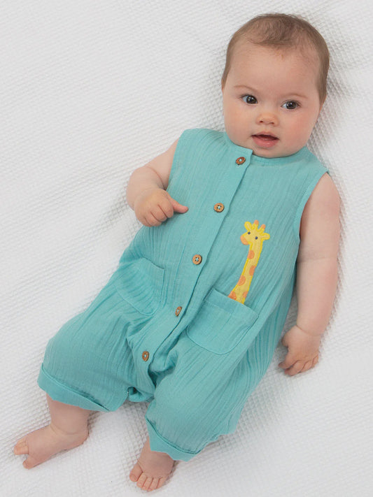 Hello Giraffe Dungarees (GOTS)