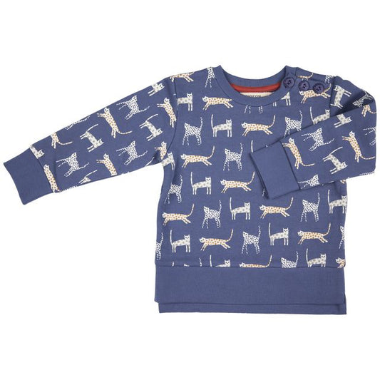 Cat Sweatshirt - Blue