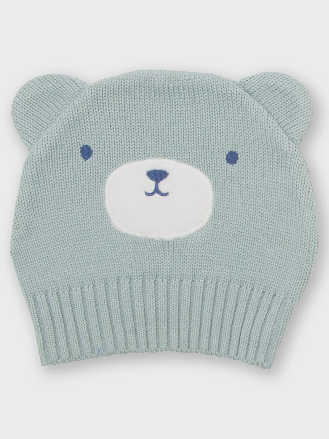 Baby Bear Knit Hat - Sage Green (GOTS)