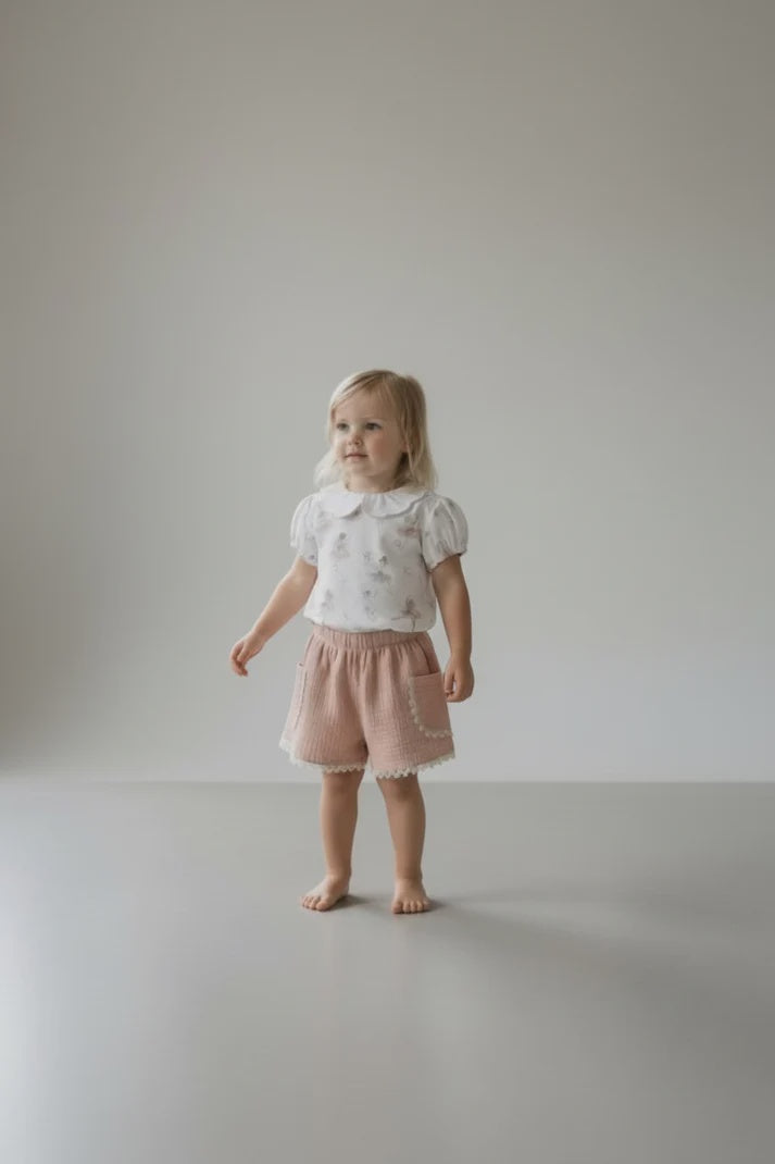 Ballerina Scalloped Collar Top