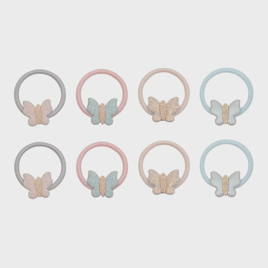 Butterfly Mini Hair Ties - Pastels