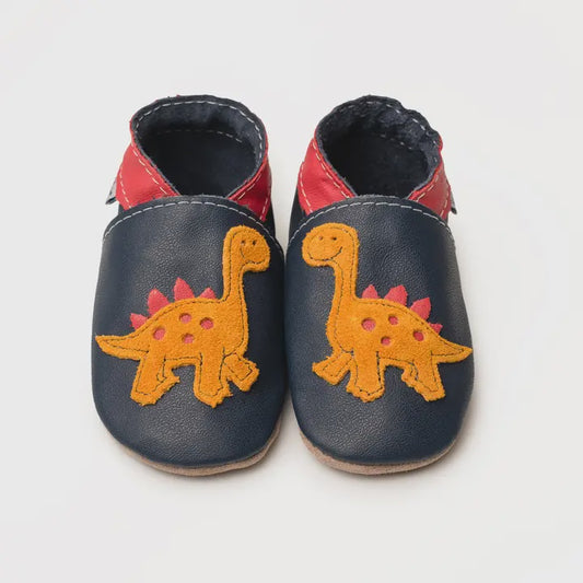 Baby & Toddler Shoes - Suede Soles -Navy Dino