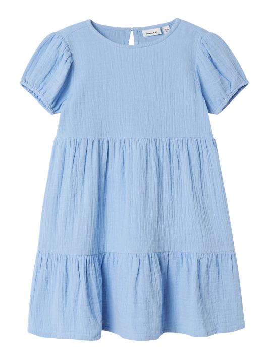 Summer Cotton Dress - Serenity Blue