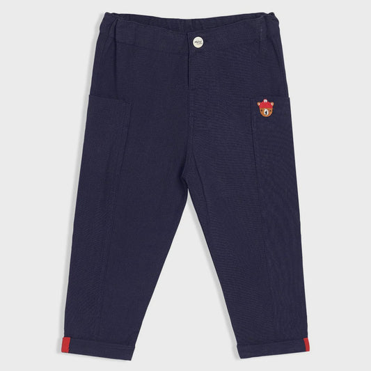 Navy Blue Woven Pants