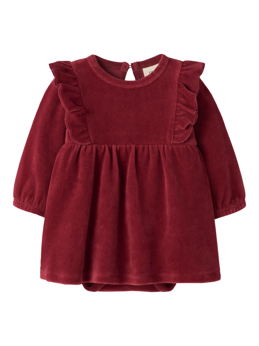 Burgundy Velvet Dress
