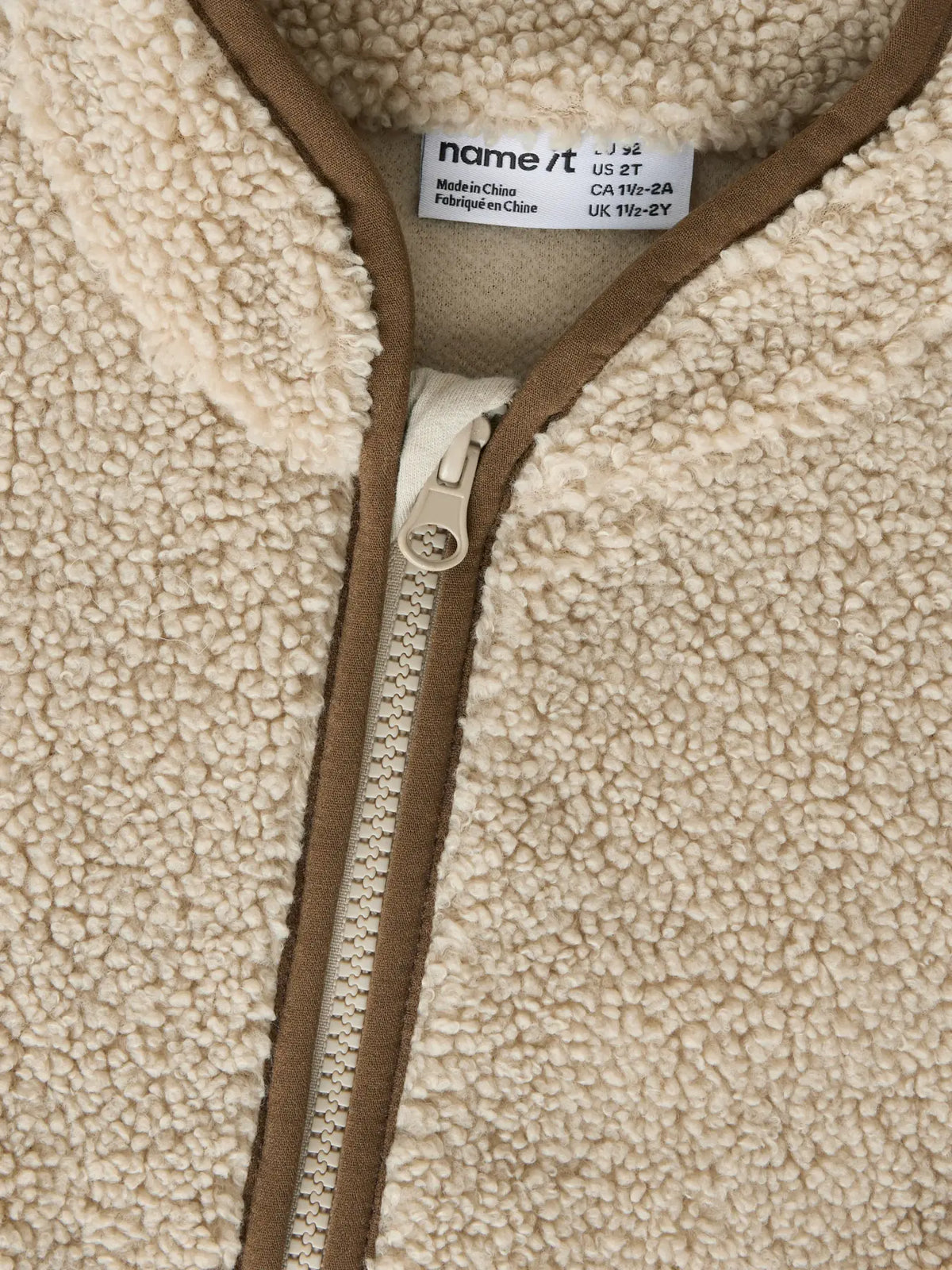 Cream & Walnut Teddy Fleece