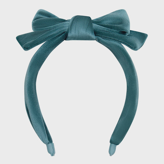 Edie Bow Headband - Teal