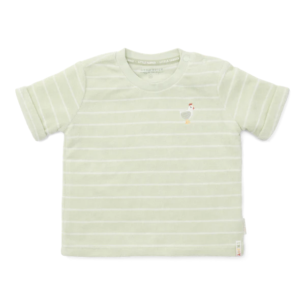 Sage Green Stripe T-Shirt & Shorts Set