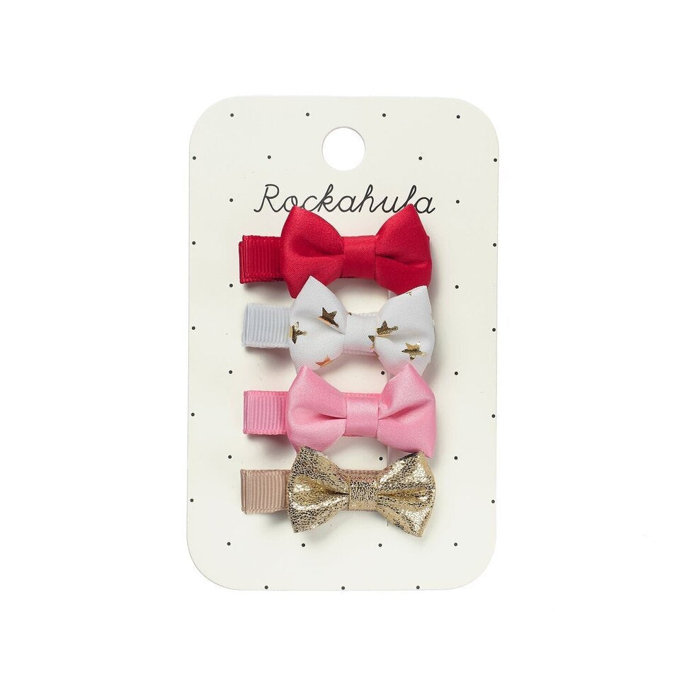 Festive  Mini Bow Clips